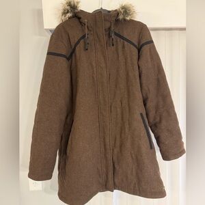 Prana long wool blend coat. Size large. Great condition